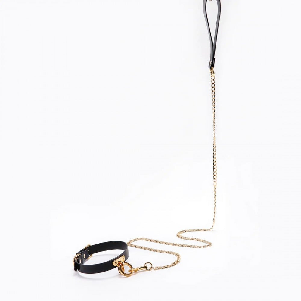 Ошейник-чокер с кольцом, итальянская кожа Leather Cosplay Choker UPKO, размер L Sex Aura Киев - изображение 6