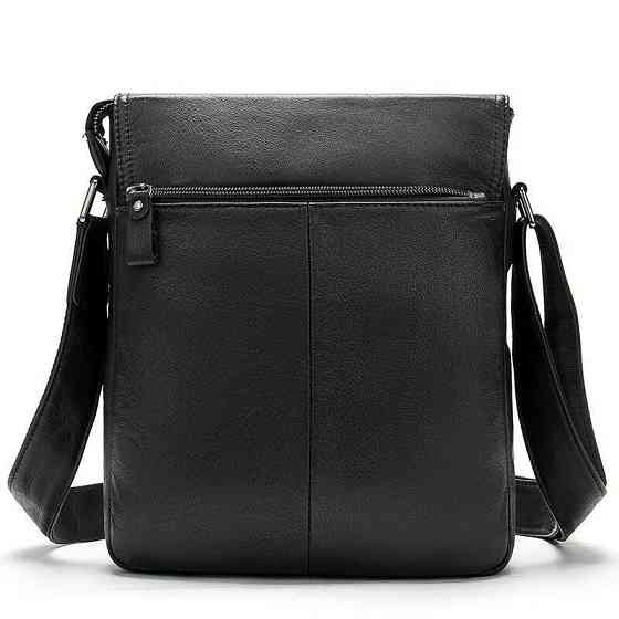 Сумка-месенджер шкіряна Vintage 20015 Чорна Київ