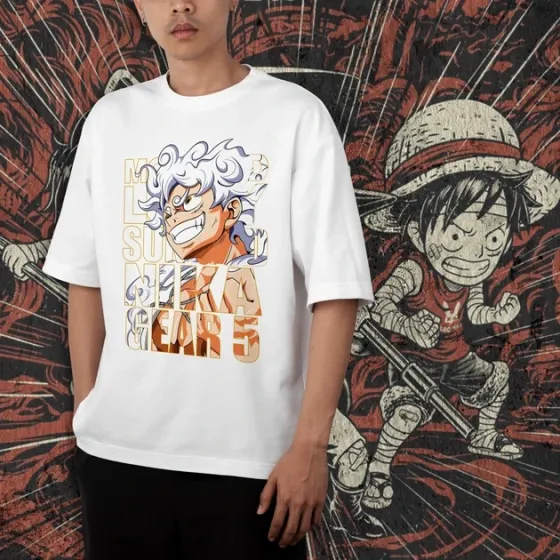 Футболка чоловіча з  принтом Ван Пис Luffy Sun God Nika Розмір 48 Anime0156 Дніпро