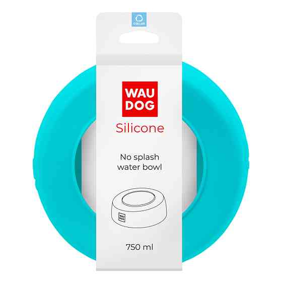 Миска-непроливайка WAUDOG Silicone, 750 мл блакитний Коломыя