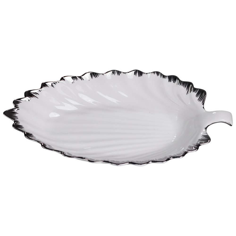 Фарфорове блюдо для закусок у формі листа 37×18 см Київ - фото 3