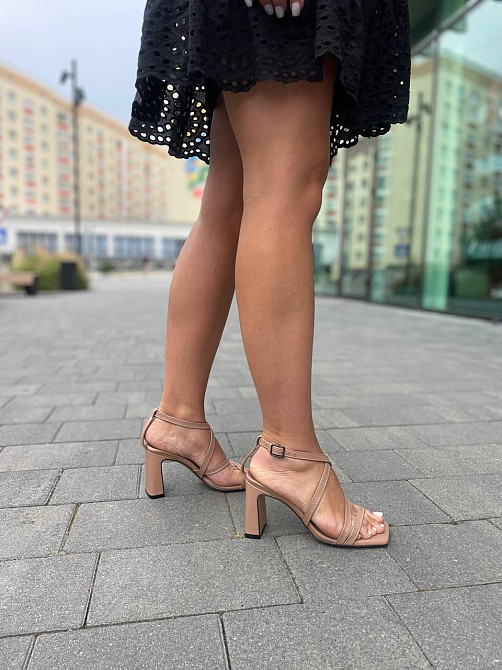 LIRIO Босоніжки жіночі капучино шкіряні LIRIO L0275/8073-72 літні на підборах / Стильні босоніж Коломыя - изображение 7