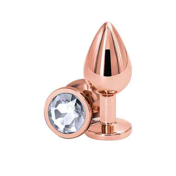 Анальная пробка NS Novelties Rear Assets - Rose Gold - Medium - Clear Sex Aura Киев