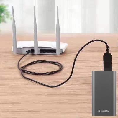 Кабель питания USB to DC 5.5x2.5mm 12V 1.0m black ColorWay (CW-CBUD067-BK) Винница - изображение 6