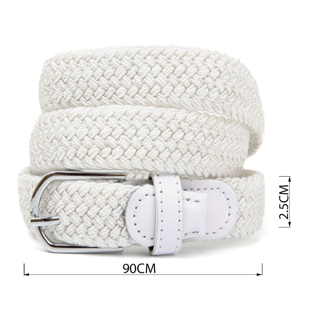 Текстильный женский ремень классика Vintage 20545 Белый Киев - изображение 4