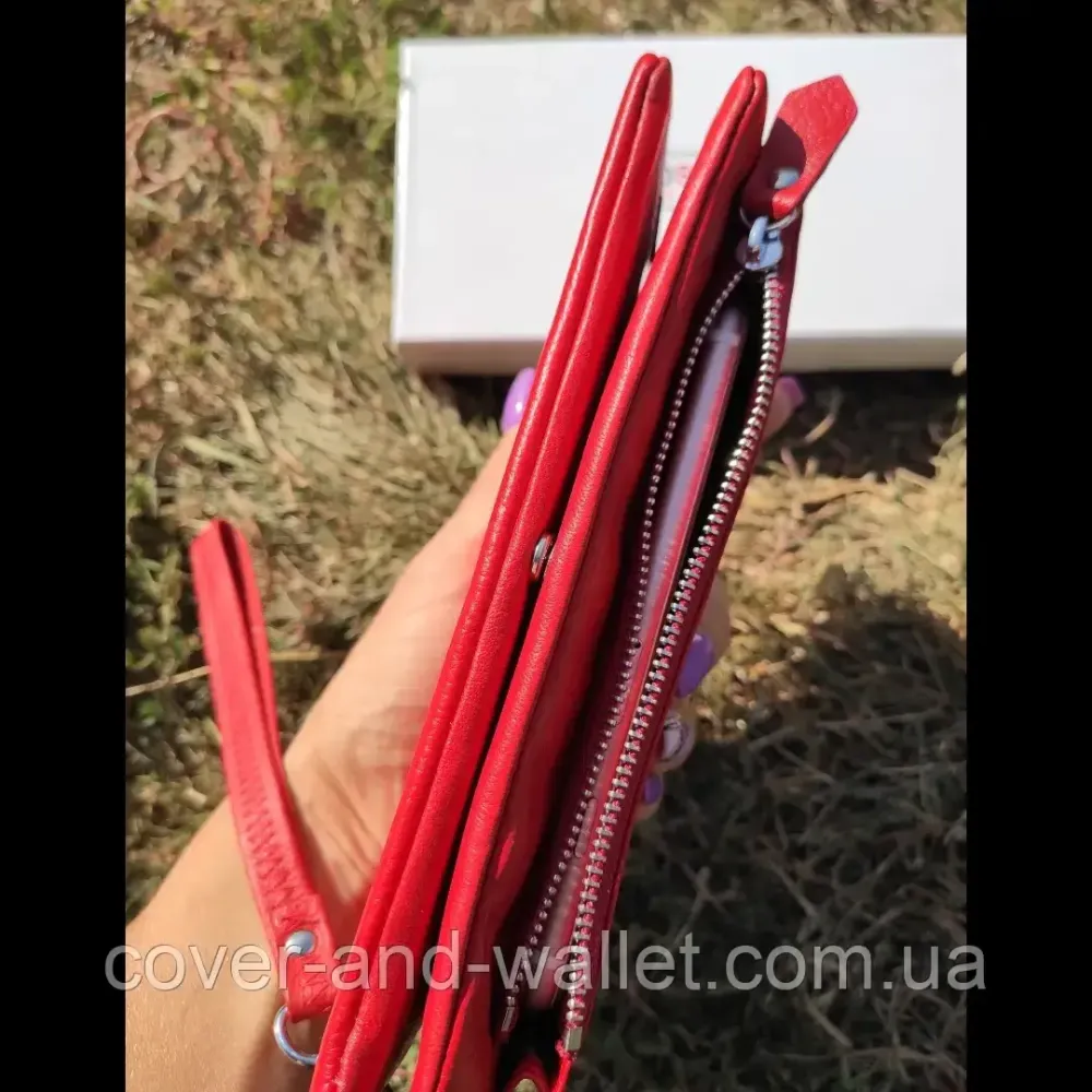 Стильний жіночий шкіряний гаманець клатч бірюзового кольору Boston B 213 Київ - фото 3