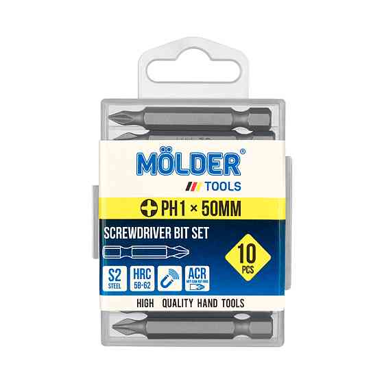 Набір біт Molder PH1x50мм 10шт Львів