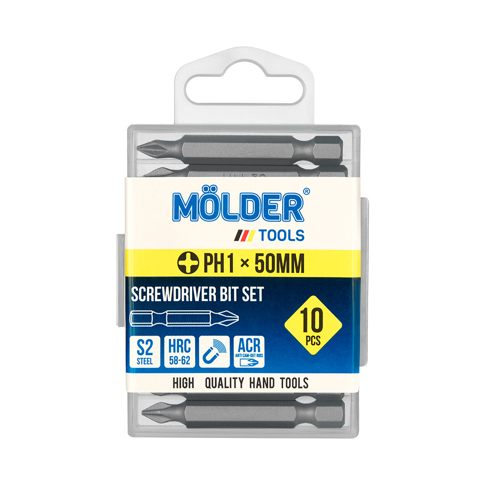 Набір біт Molder PH1x50мм 10шт Львів - фото 1