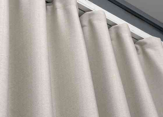 Шторна тканина Шеніл однотонний колір димчасто-білий 1698ш Київ