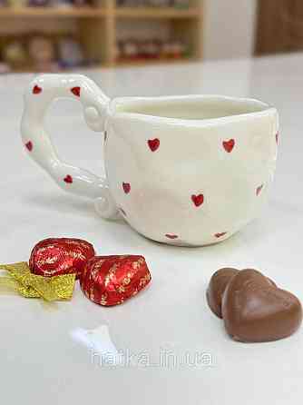 Чашка крухоль кераміка Olens "Міні сердечка" 300 мл 8030-423 Київ