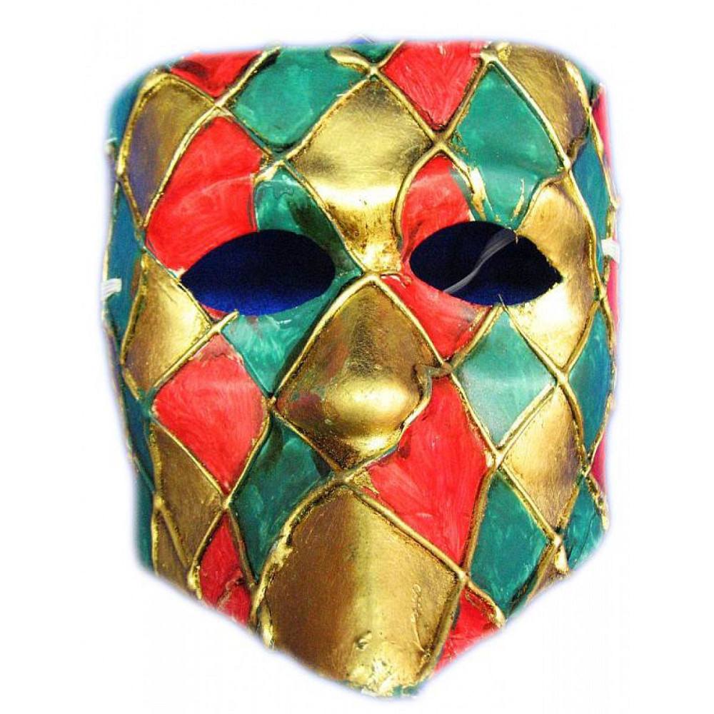 Маска мужская венецианская карнавальная Арлекин Киев - изображение 1