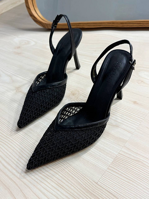 Туфлі жіночі Meideli 2051-5 слінбекі сітка на шпильці чорні, 38, 25 см Київ - фото 11