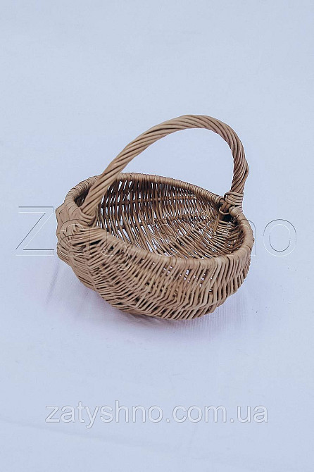 Кошик маленький для Великодня | плетений великодній кошик із лози Київ - фото 1
