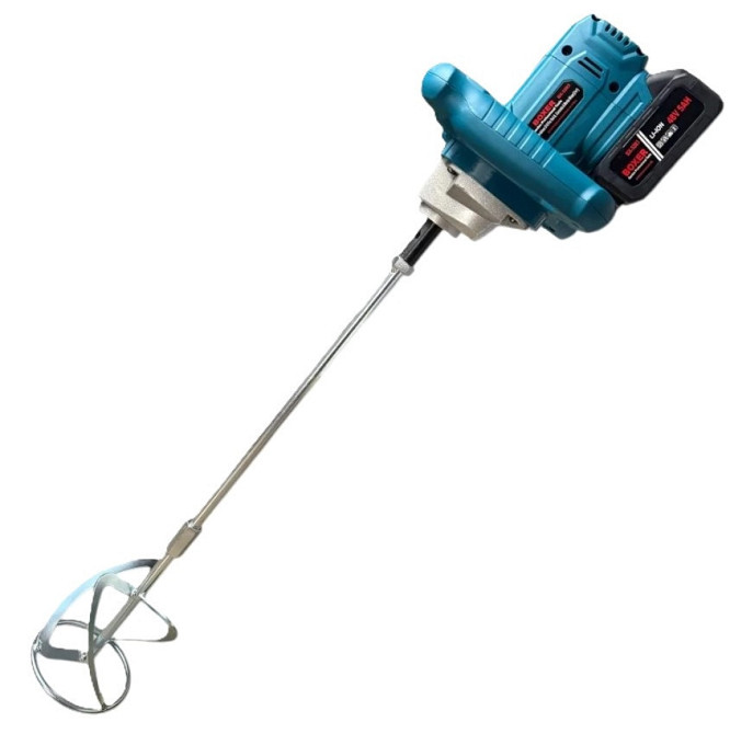 Акумуляторний будівельний міксер BX-3438, безщітковий, 2х48В 5.0Аг, М14, 6 швидкостей, плавнувий пуск Одеса - фото 5