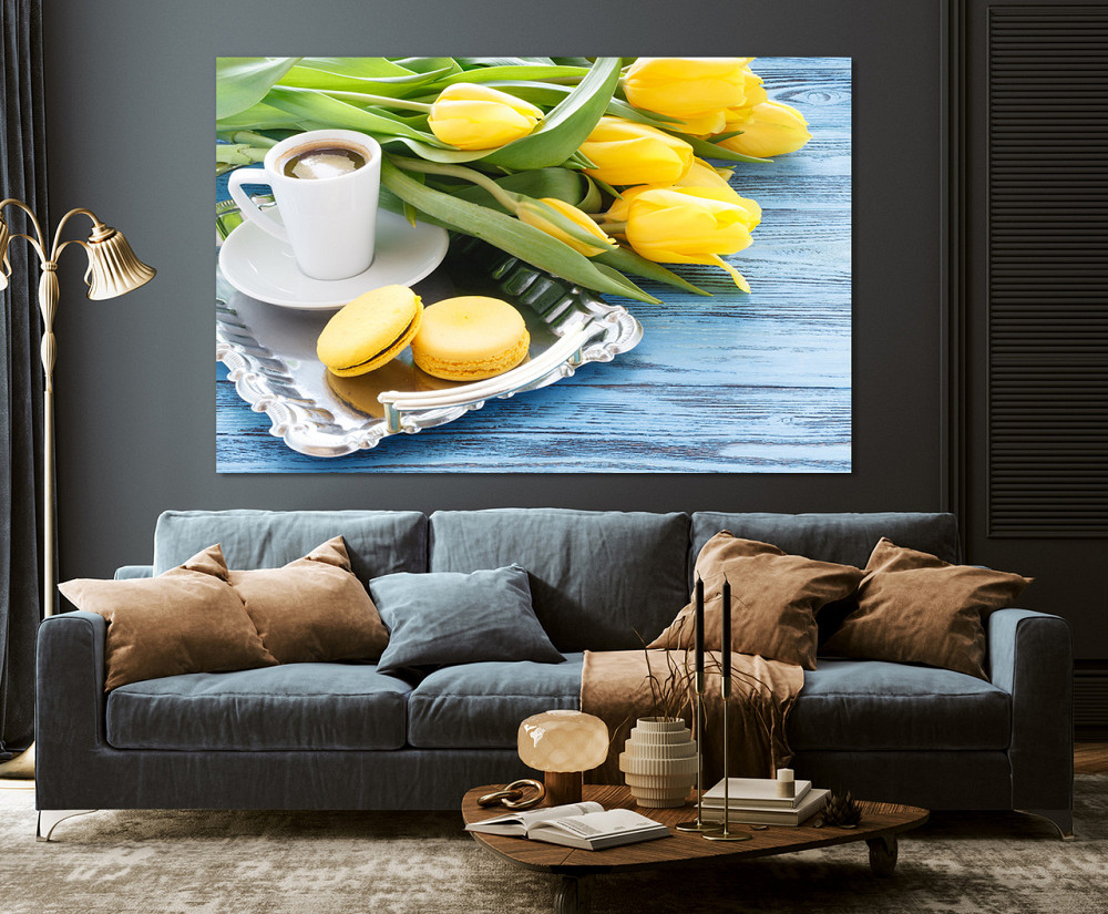 Картина холст в гостиную / спальню   Жовті тюльпани  MLP_369 90х180см Киев - изображение 3