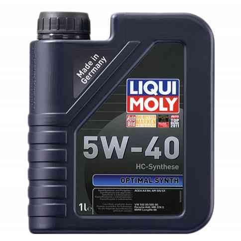 LIQUI MOLY 3925 Optimal Synth SAE 5W-40 — Повністю синтетична моторна олива | Максимальний захист двигуна, легкий холодний запуск Ковель