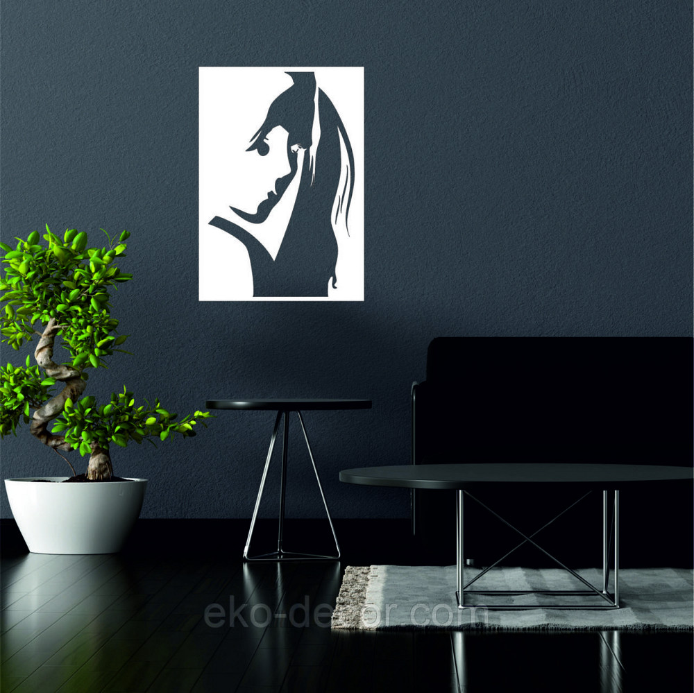 Декоративное настенное Панно «Девушка» Декор на стену 110*77 см, Белый Киев - изображение 2