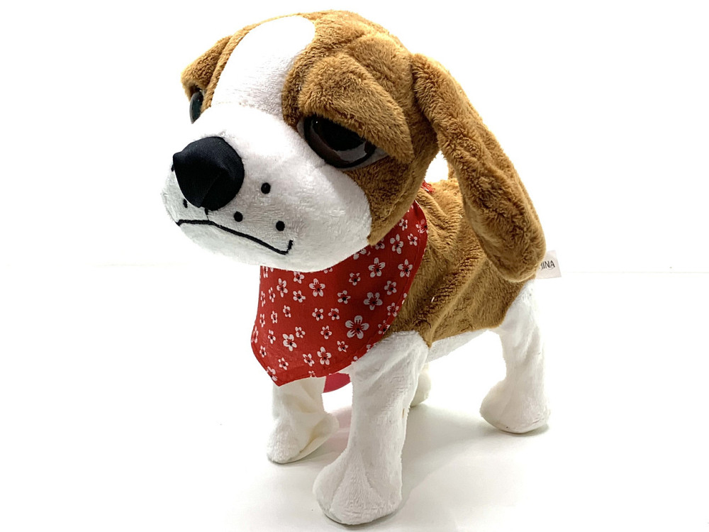 Собачка інтерактивна Limo Toy на повідку ходить махає хвостиком Коричнева з білим (M 4879 I UA) Чернигов - изображение 10