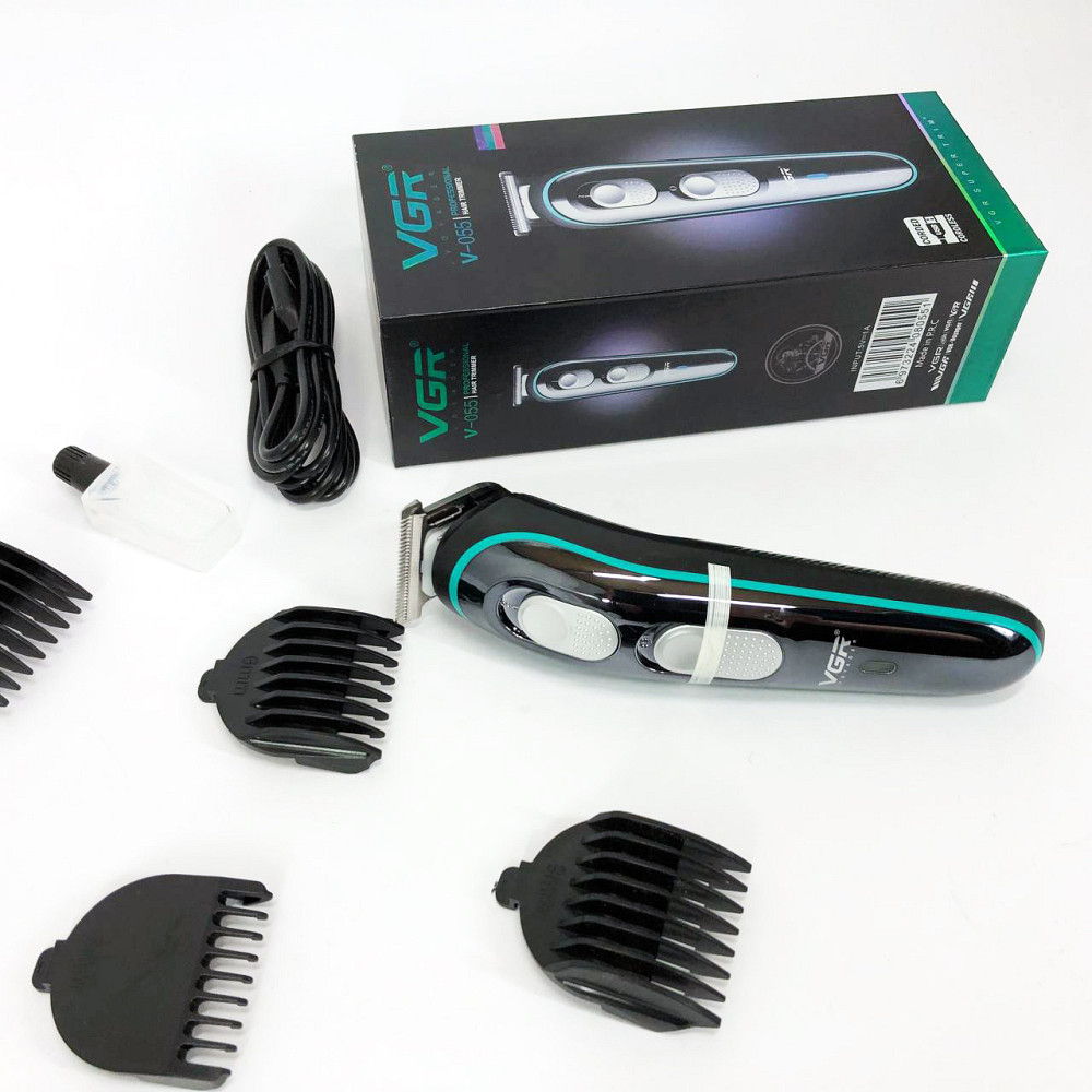 Чоловічий набір для стрижки волосся бездротовий, Бездротові машинки для стрижки легкі QG-27 Львів - фото 2