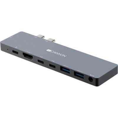 Порт-реплікатор Canyon Docking Station with 8 ports, 1*Type C PD100W+2*Type C (CNS-TDS08DG) Вінниця