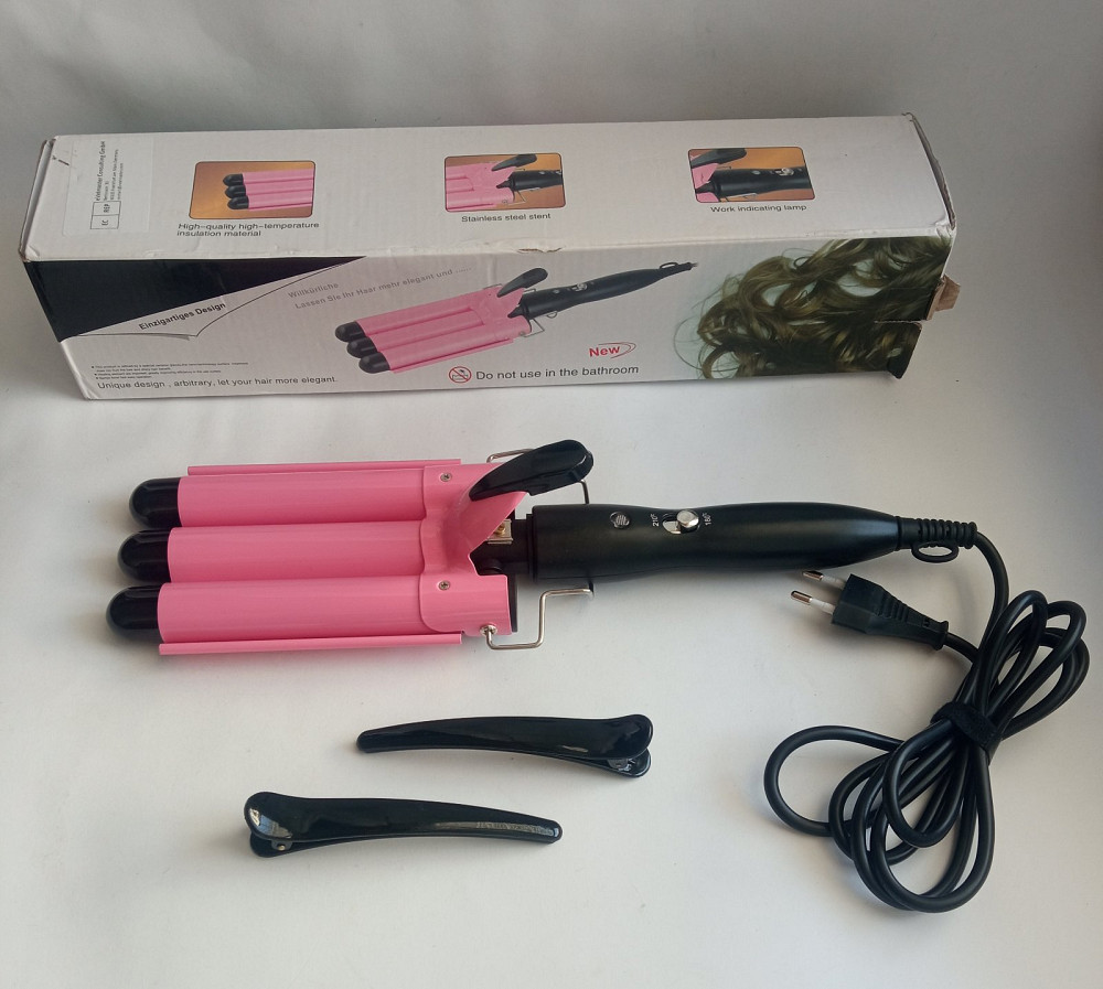 Потрійна плойка для волосся BESTOPE HE-19 Луцк - изображение 2