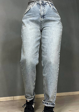 Джинси жіночі SESSANTA 16483 МОМ jeans relax стрейчеві комфорт великі розміри блакитні, блакитний, З Одеса - фото 9