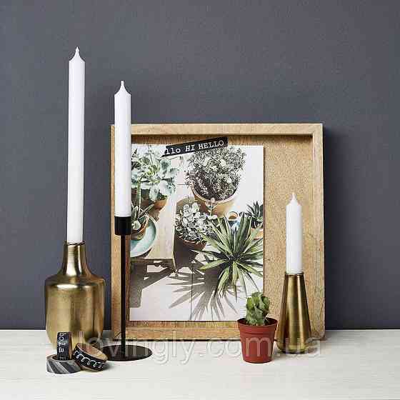 Свеча столовая Brandedby Нидерланды 240мм, цвет  Молочный. Ирпень