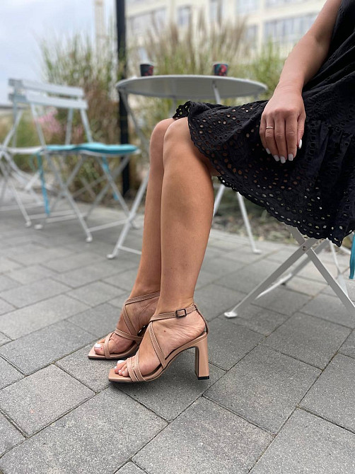 LIRIO Босоніжки жіночі капучино шкіряні LIRIO L0275/8073-72 літні на підборах / Стильні босоніж Коломыя - изображение 6