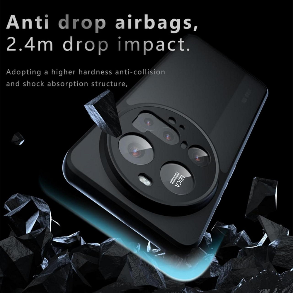 Противоударный чехол для Xiaomi 15 Ultra матовый полупрозрачный антиотпечатковый лёгкий прочный чёрный Киев - изображение 2