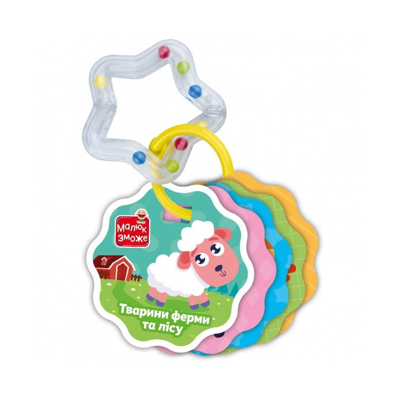 Карточки на кольце Животные фермы и леса VT2000-30 с погремушкой Винница - изображение 1