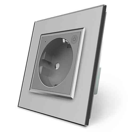 Розумна розетка ZigBee з заземленням Livolo сірий (VL-FCTC16AZ-2IP) Коломыя