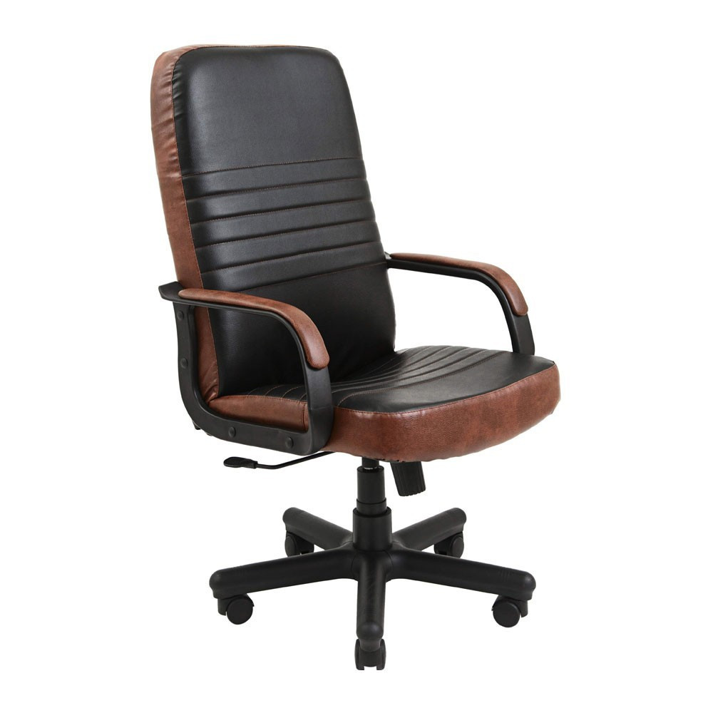 Офисное Кресло Руководителя Prius М1 Tilt Пластик Рич Черно-коричневый Киев - изображение 1