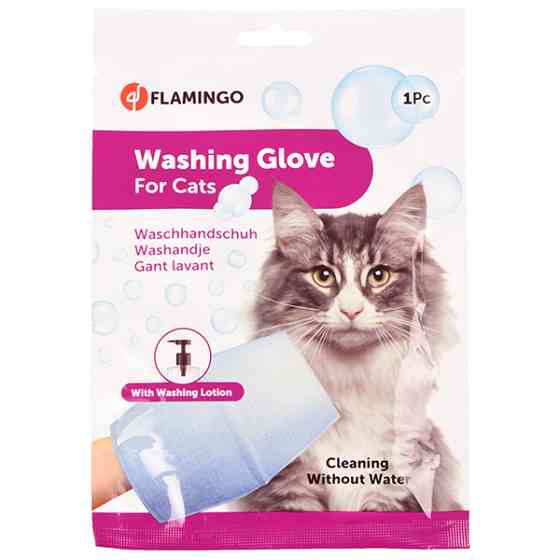 Flamingo Washing Glove Cat ФЛАМІНГО РУКАВИЦА-СЕРВЕТКА для миття без води котів Київ
