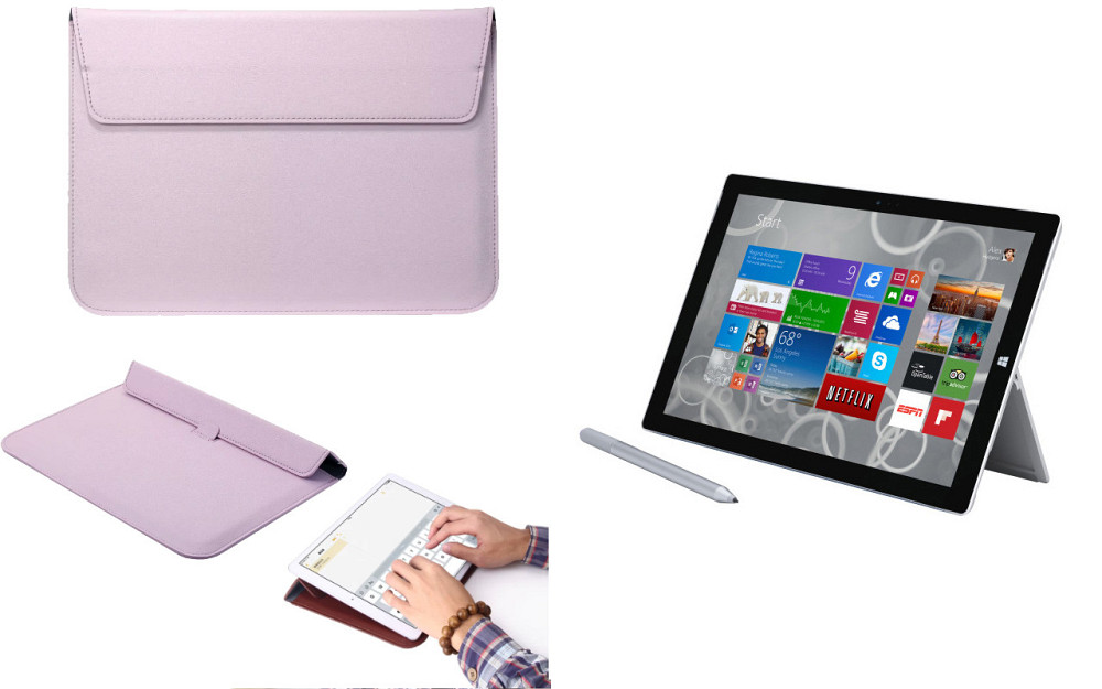 Чехол-конверт VitoCase для Microsoft Surface Pro 2, Pro 3, Pro 4, с функцией подставки для планшета Фиолетовый Киев - изображение 1