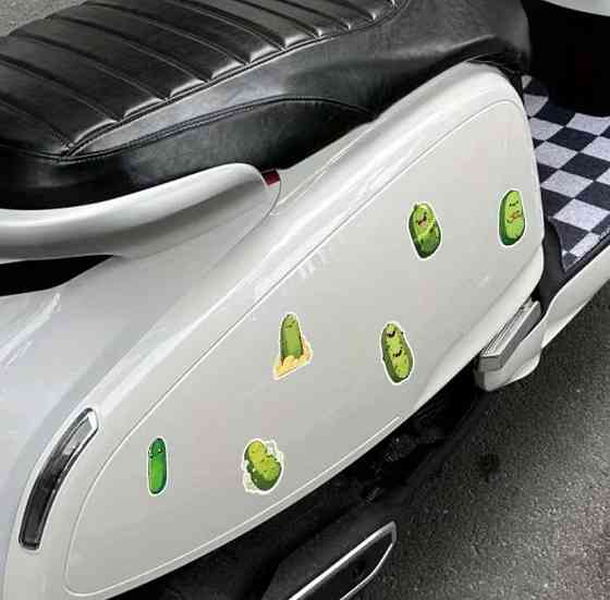 Набор наклеек огурцы 55 шт, виниловые декоративные стикеры с веселыми огурцами Киев