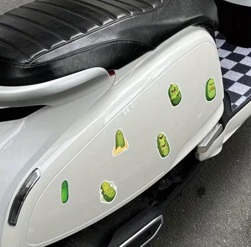 Набор наклеек огурцы 55 шт, виниловые декоративные стикеры с веселыми огурцами Киев - изображение 5