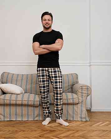 Чоловічі піжамні штани — чорно-жовта карта Tom John 2007Ш Київ