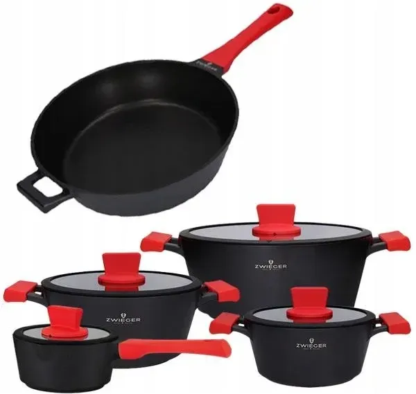 Zwieger Obsidian Комплект Garnków 6el. + Рондель Сковорідка Głęboka 28cm (ZWOBS47) Киев - изображение 1