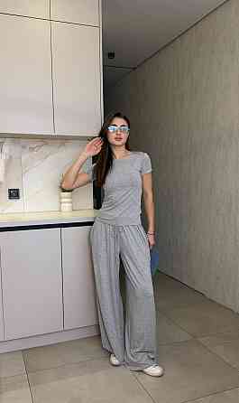 Жіночий базовий прогулянковий костюм, двойка турецький трикотаж віскоза Меланж, 42/44 Одеса