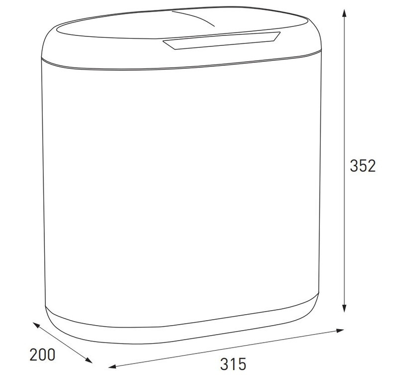 Сенсорное мусорное ведро Mixxus Premium Topper-TC0112 12 литров овальное белое MI7082 Харьков - изображение 5