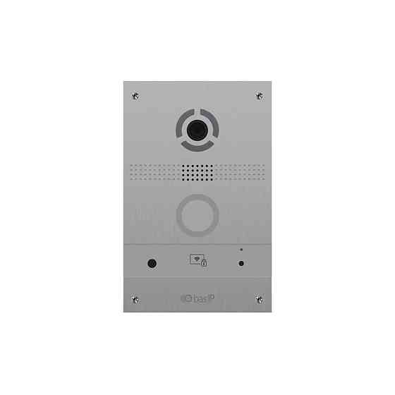 IP панель виклику Bas-IP AV-08FB silver з розпізнаванням облич і зчитувачем UKEY Київ