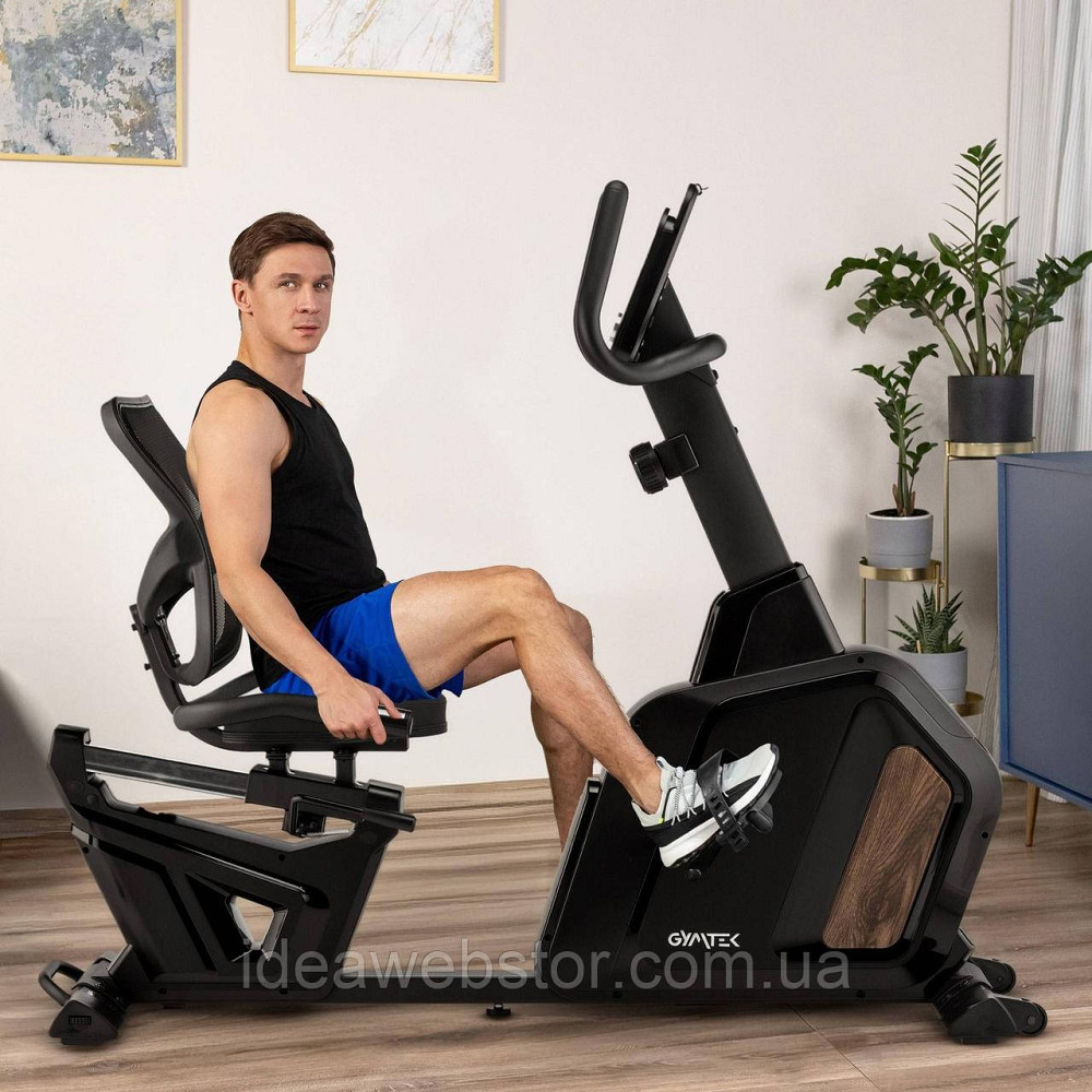 Горизонтальний велотренажер Gymtek XBR5000 магнітний чорний Київ - фото 3