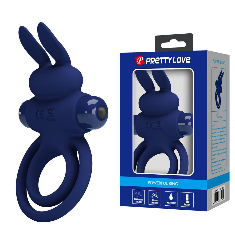 Ерекційне кільце з вібрацією PRETTY LOVE Powerful ring, 10 vibration functions Sex Aura Київ - фото 1