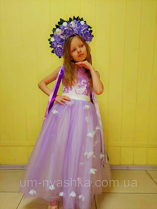 Длинное нарядное платье с бабочками Кривой Рог - изображение 3