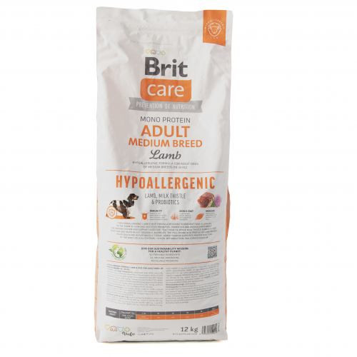 Корм сухий Brit Care Dog Hypoallergenic Adult Medium Breed для собак середніх порід гіпоалергенний з ягням 12 кг Київ - фото 9
