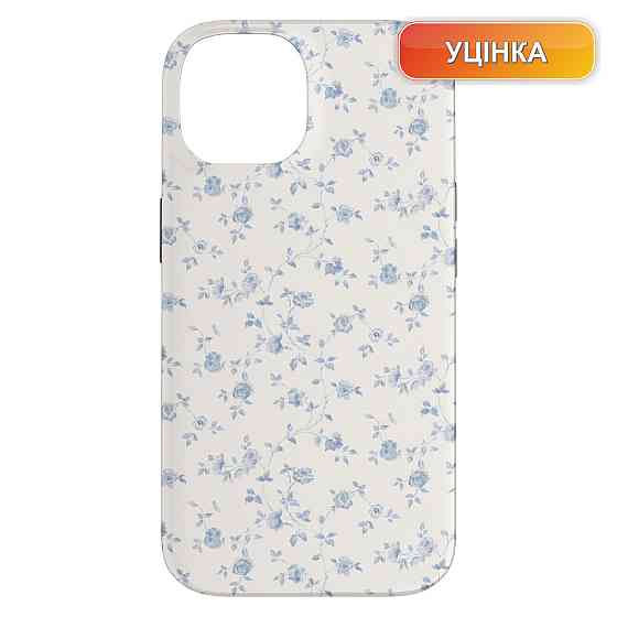 Чохол накладка бампер для iPhone 14 Coquette Aesthetic Graphics блакитний флоральний полікарбонат TPU антиудар Київ