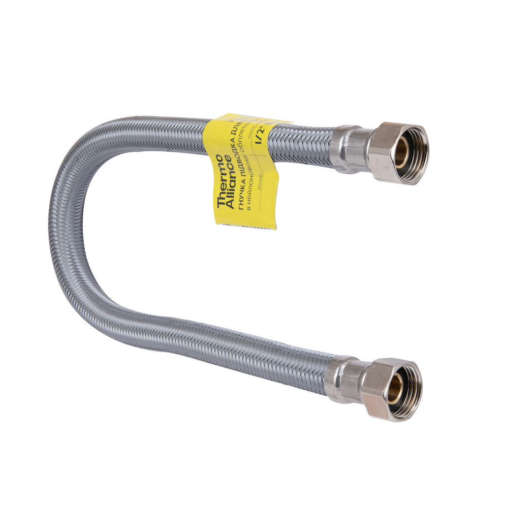 Шланг для води Thermo Alliance Forte D10 (посилений) 20 см NYLON 1/2"x1/2" ВВ TAF383W20 Київ - фото 1