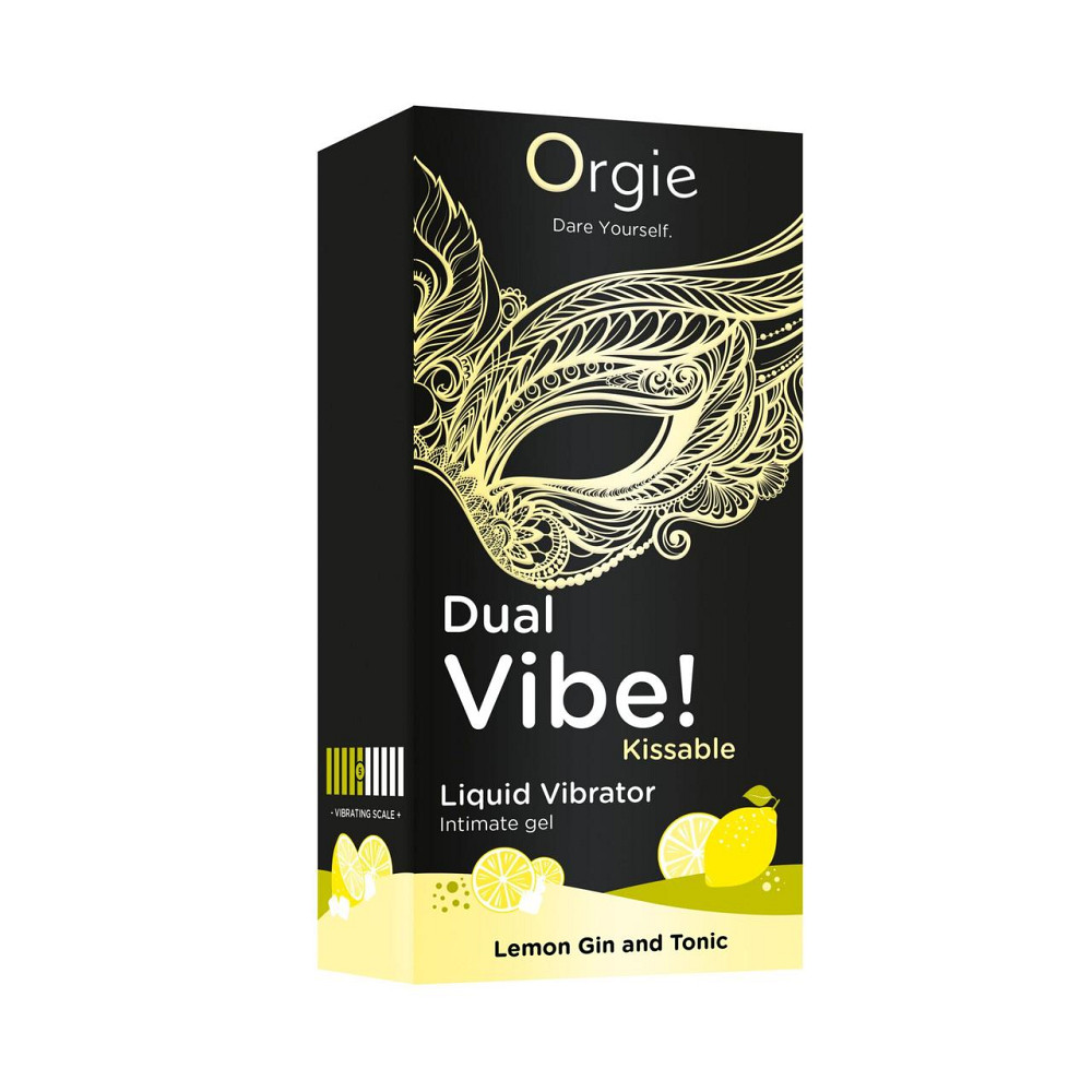 Рідкий вібратор Orgie Dual Vibe! Lemon Gin And Tonic Kissable Liquid Vibrator, 15 мл Sex Aura Київ - фото 4