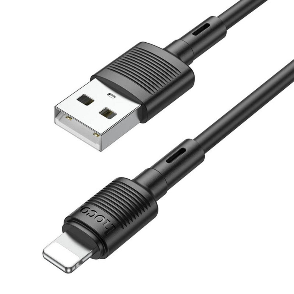 Кабель HOCO X83 USB - Lightning 2.4A, 1m, PVC, PVC разъемы, цвет черный 6931474770868 Одесса - изображение 1