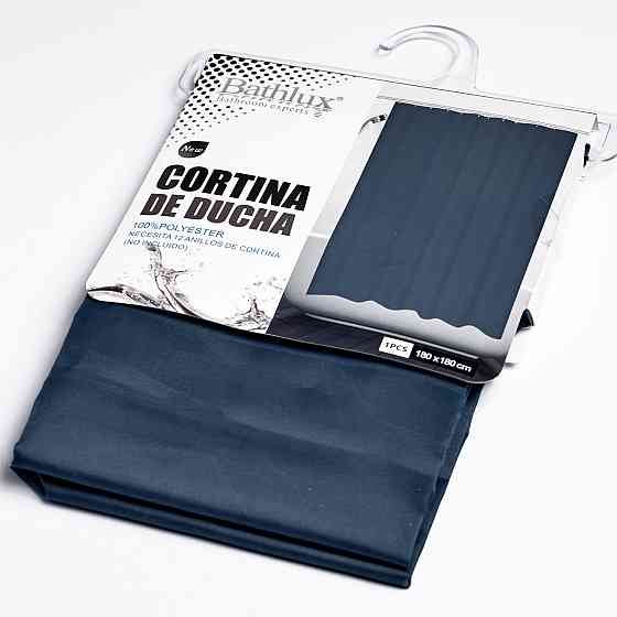 Шторка для ванной Bathlux 180 x 180 люкс качество, водонепроницаемая темно Голубой Каменец-Подольский